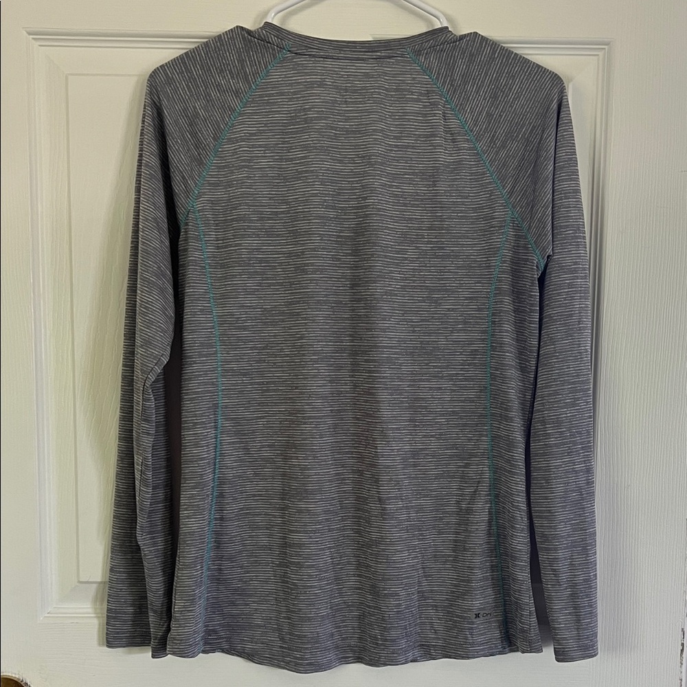 RBX Heather Gray Performance Top with Teal Trim - Picture 3 of 4